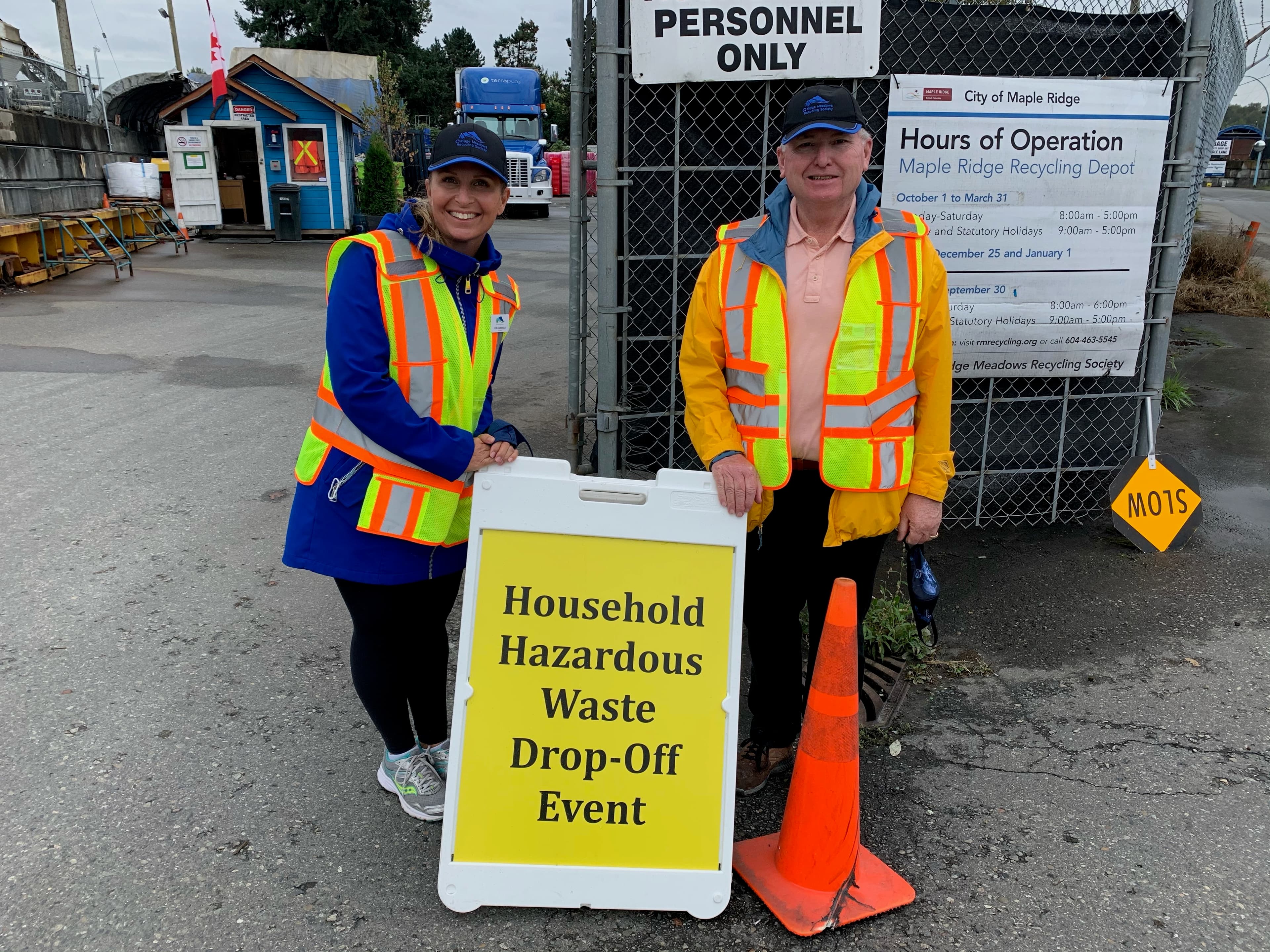 Chelsa Meadus at a household hazardous waste event