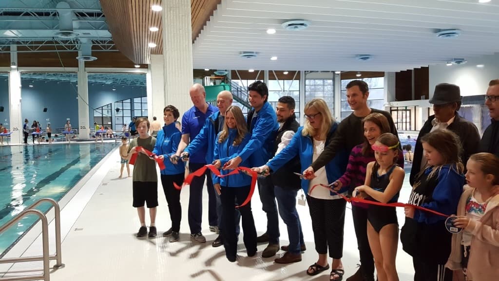 Ribbon cutting at a Maple Ridge recreation facility